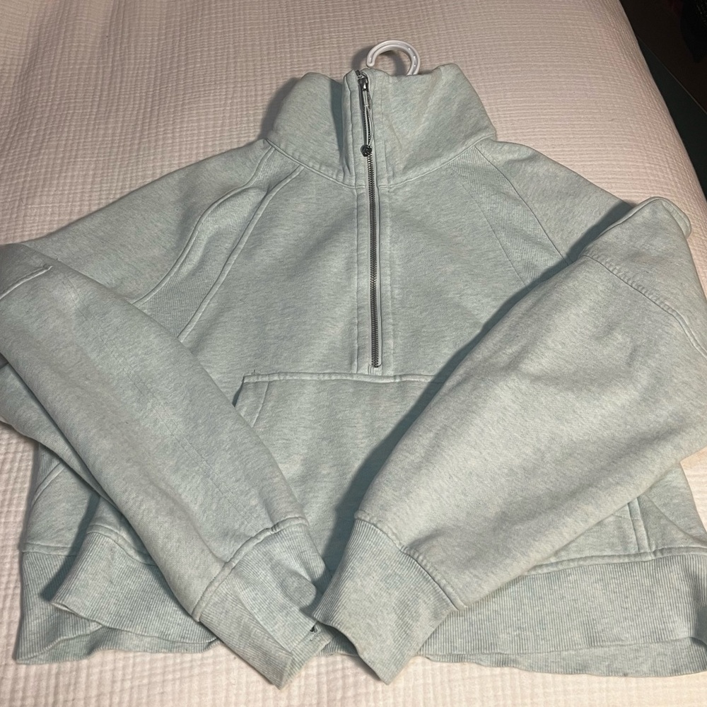 lululemon athletica Light Gray Half-Zip Hoodie